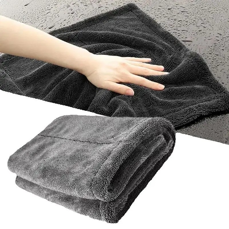 Water Absorbing Car Wash Microfiber Drying Towel Twisted Loop 24 x 36″ 1500GSM