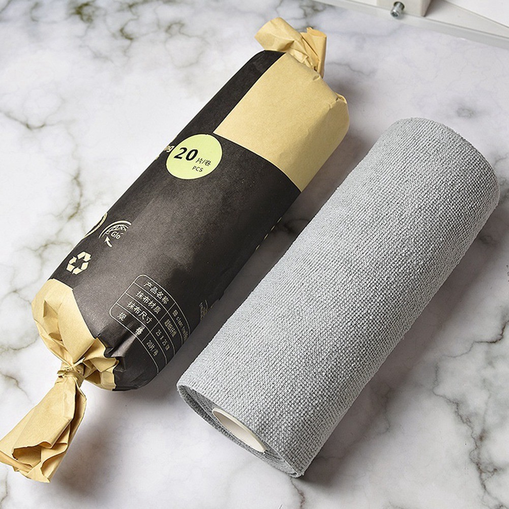 Reusable Cleaning Wipe Household Microfiber Towel Rolls Dish Rags Wash 3896