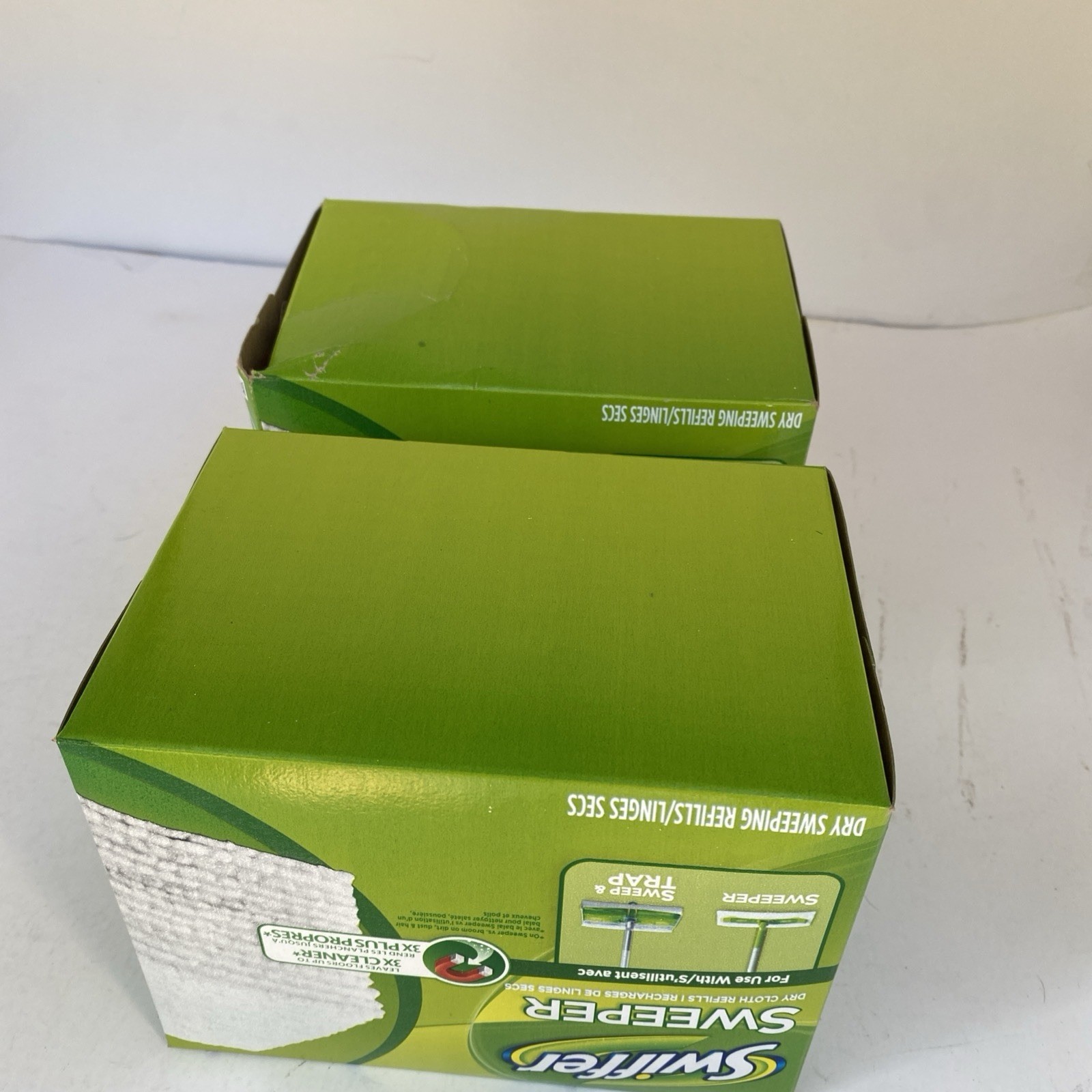 Swiffer Sweeper Dry Cloth Refill Box Of 24 LOT OF 2 Sweep & Trap Sealed Clean!