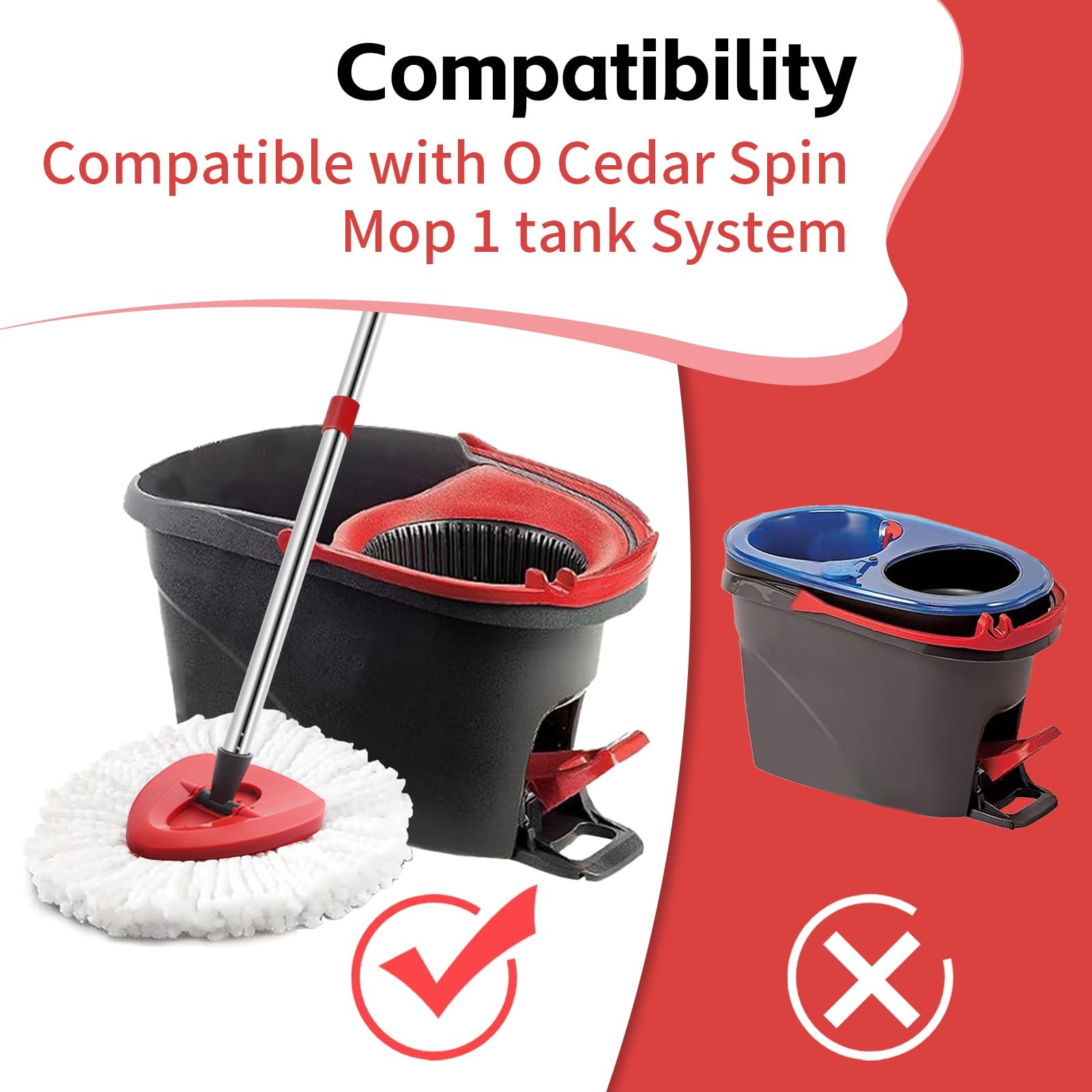 Mop Replace Head for O Cedar EasyWring Spin Mop Replacement Head Handle