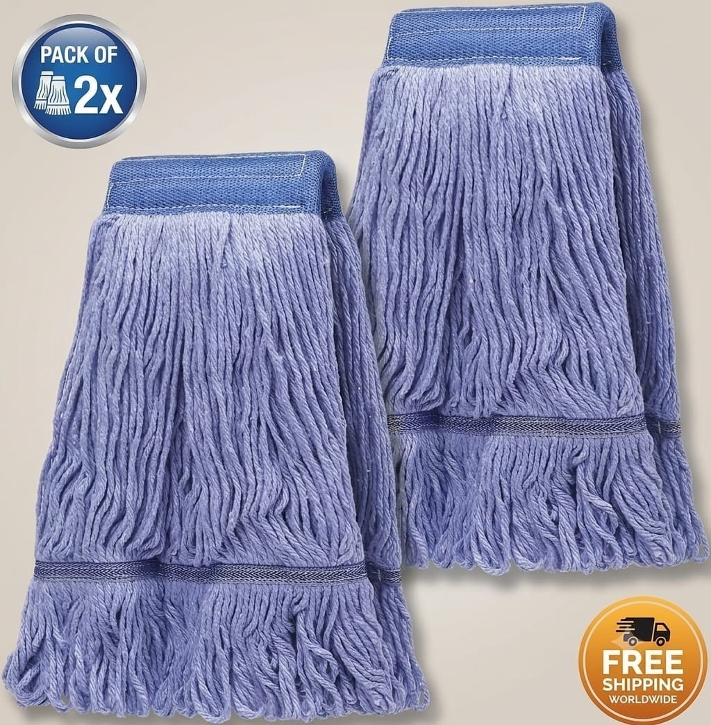 2 Pack Mop Head Replacement, Cleaning Heavy Duty Mop Head Commercial Replacem