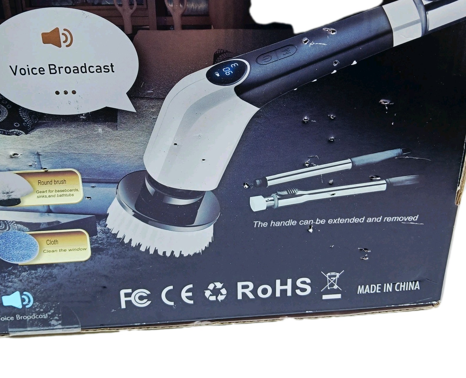 NEW YKYI Electric 8 in 1 Cleaning Brush With Voice Assistant – ANS-8051A 3speed