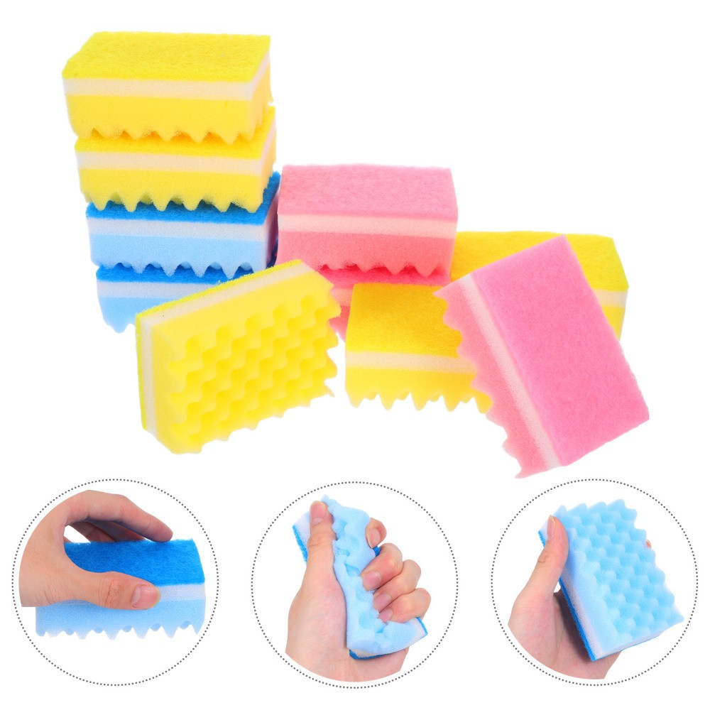 10 Pcs Sponge Product Dish Washing Sponges Scrubber Cleaning for Household