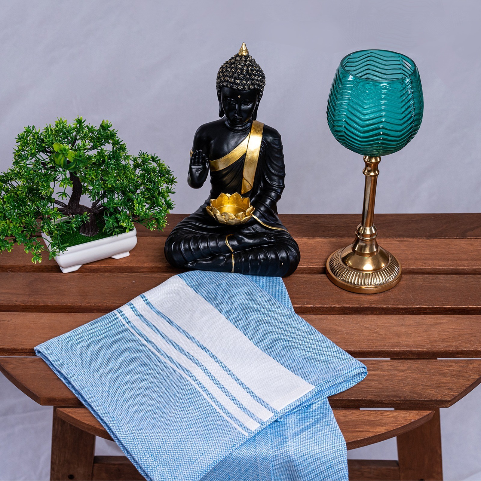 (Blue) Multi Purpose Towel 100% Cotton – Set of 6 (20″x30″)