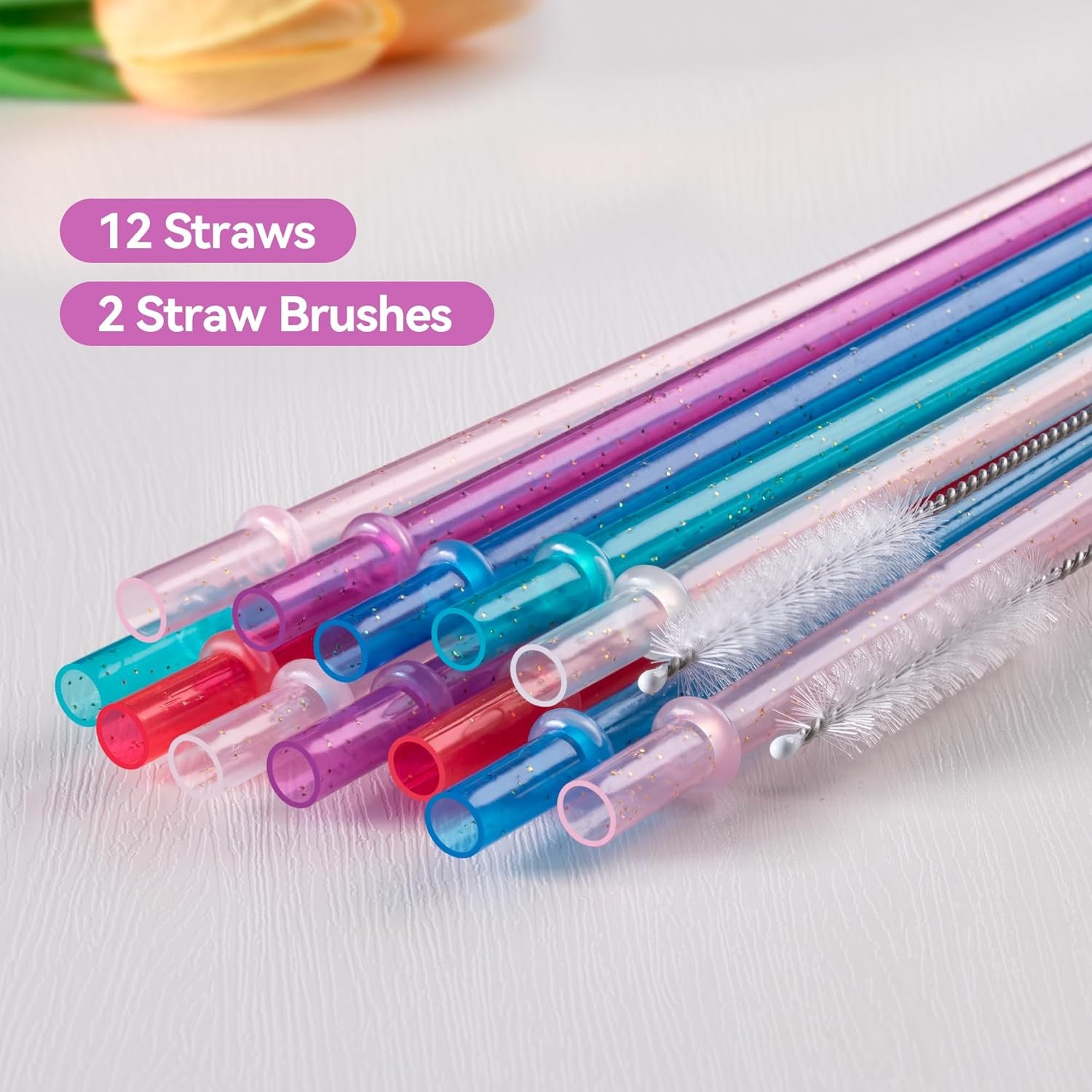 9″ Straws Replacemen Fit for Stanley 16 oz 20 oz Tumblers,Short Drinking Straw