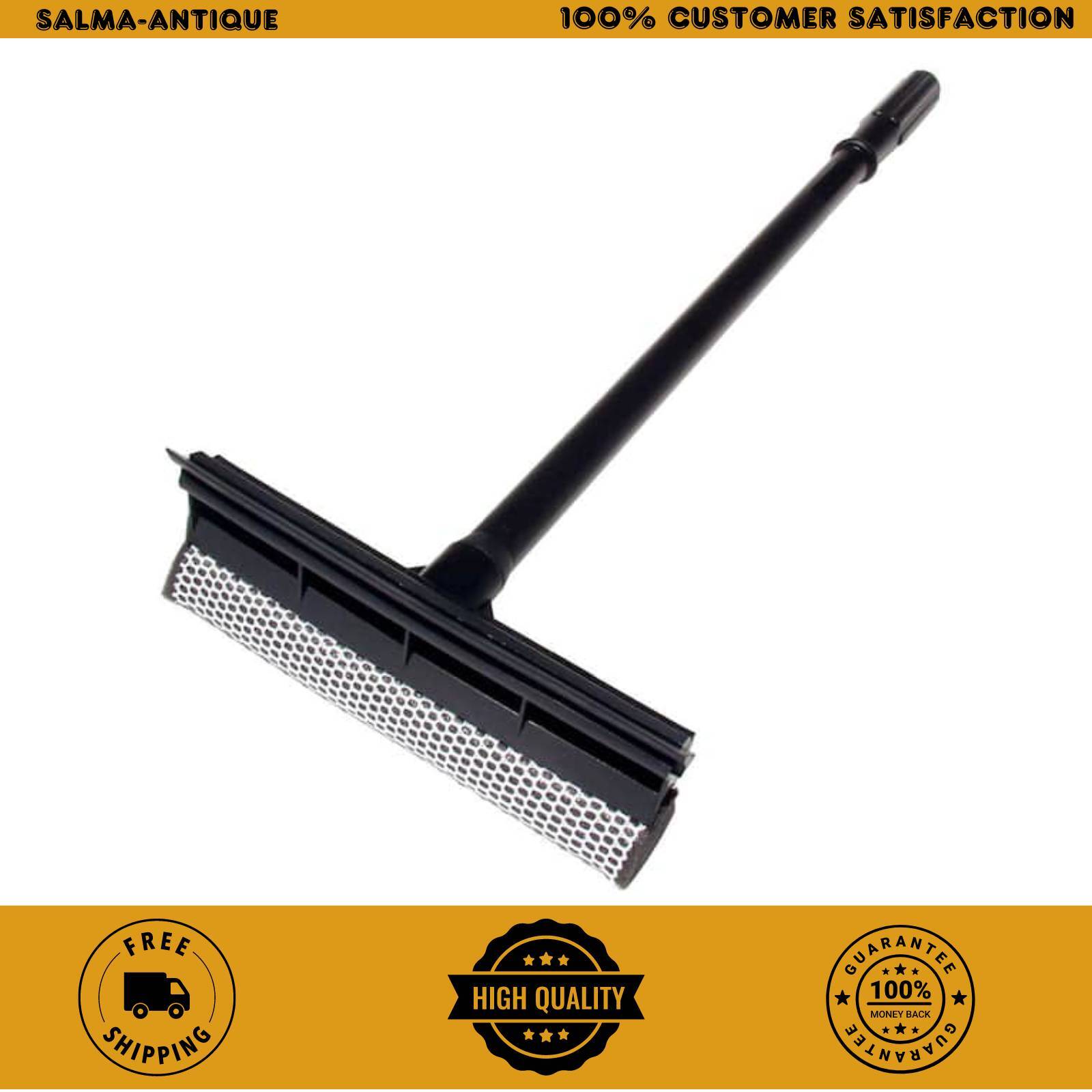 HDX 8 in. Auto Window Squeegee with 16 in. Handle, Heavy-duty mesh scrubber
