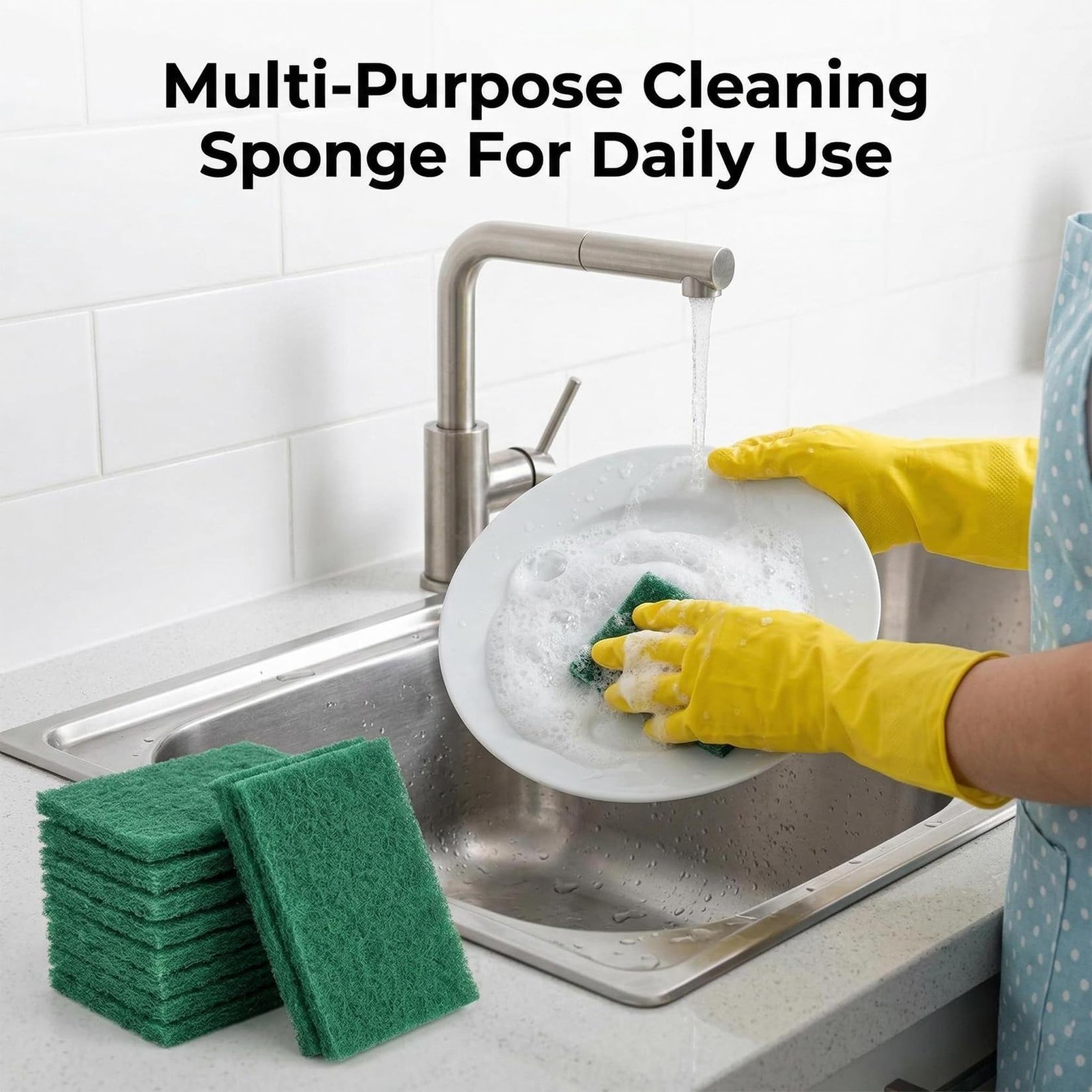 Heavy Duty Scouring Pad – 10PCS Scouring Pads for Heavy Duty Cleaning Scrubbing