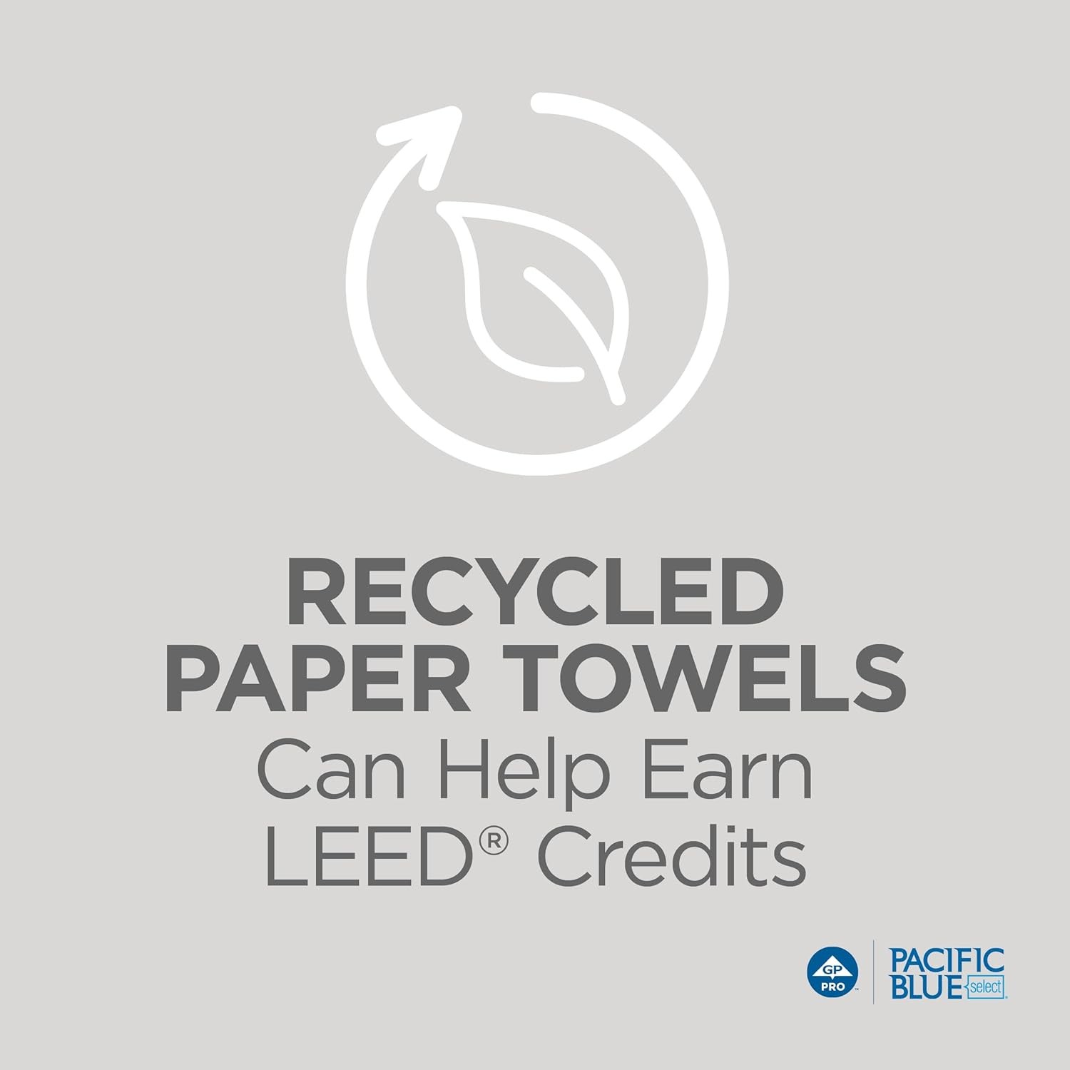 Pacific Blue Select 7.875″ Recycled Paper Towel Rolls by GP PRO, White, 26100,