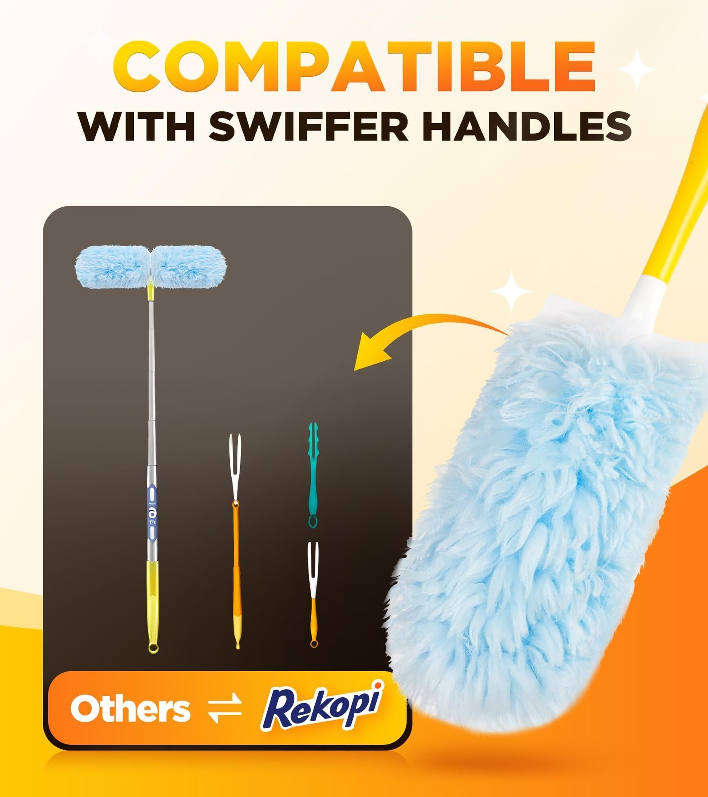 30 Count Duster Refill for Swiffer Duster with 1 Handle, One-Sided Disposable…