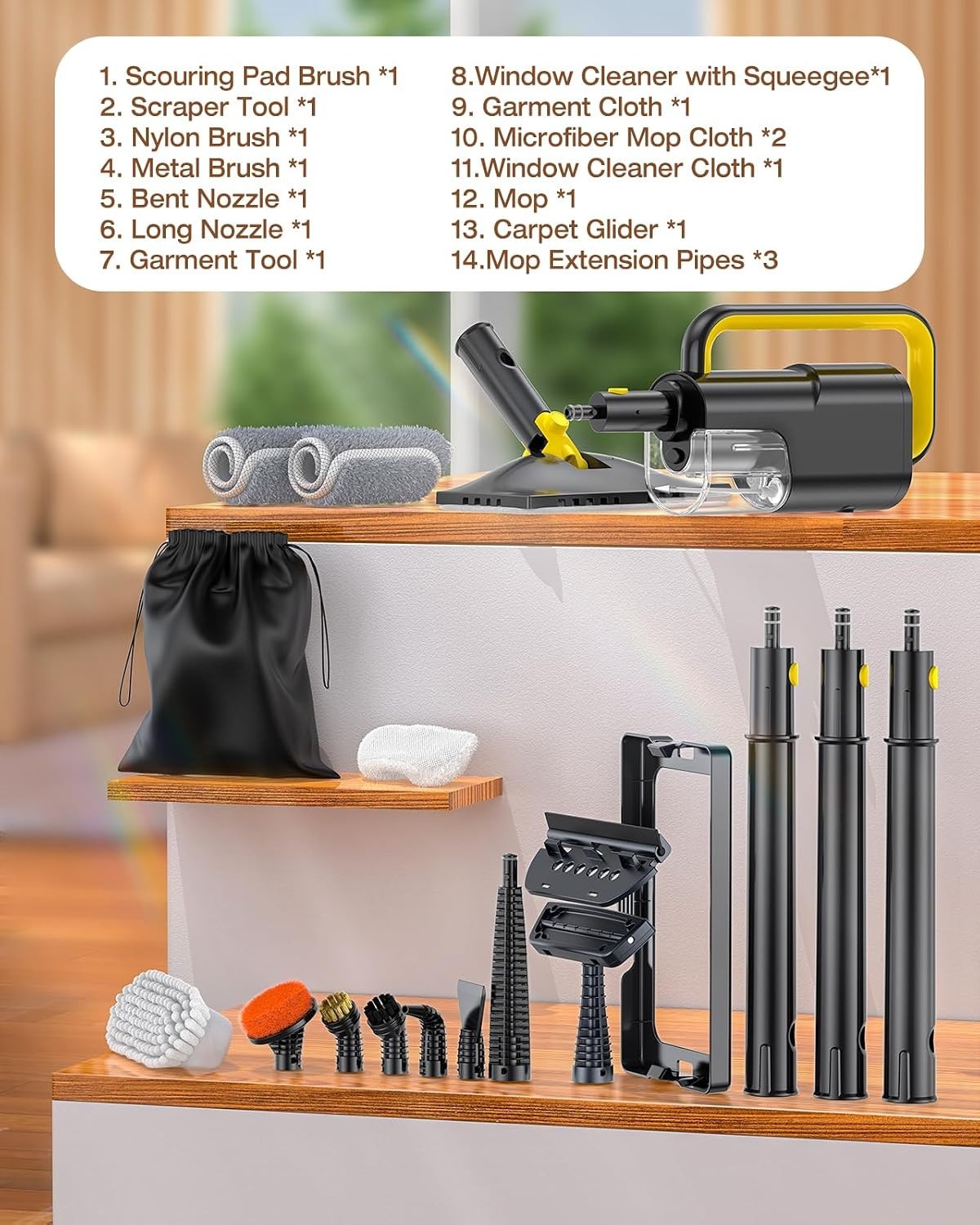 Transform Your Cleaning Routine with 10-in-1 Steam Mop & Handheld Steamer