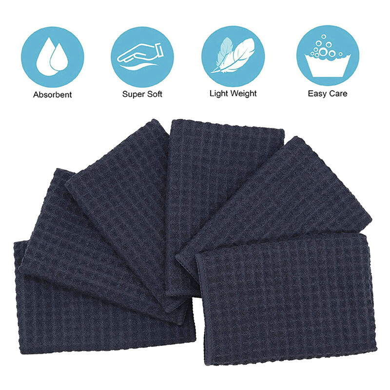 240 Pack Bulk Microfiber Towels 400 GSM Waffle Weave 16×16 Car Drying Rag 70/30