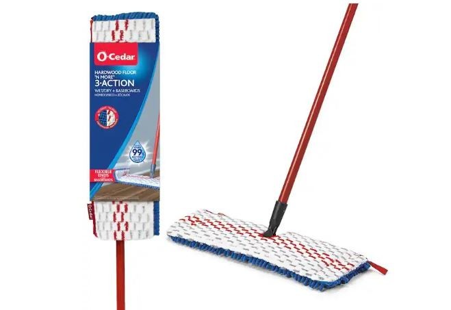 O-Cedar Professional Dual-Action Microfiber Flip Mop Reusable Washable