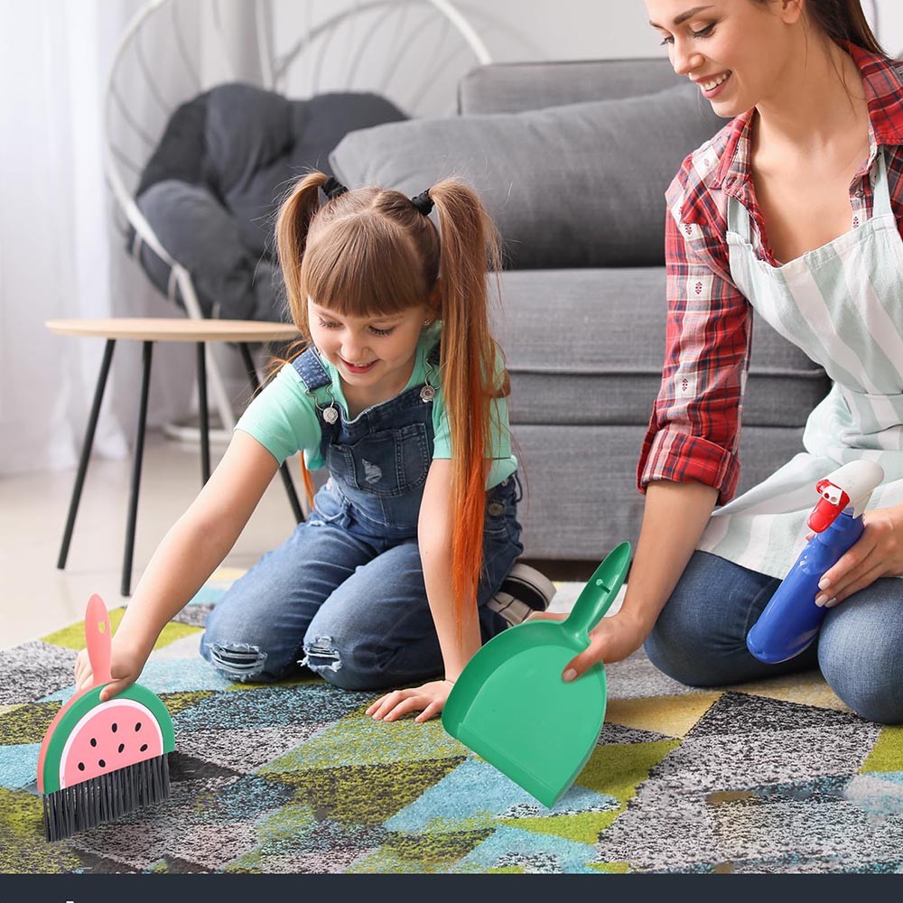 Lightweight Portable Sturdy Easy-To-Use Reusable Washable Desktop Mini Broom Set