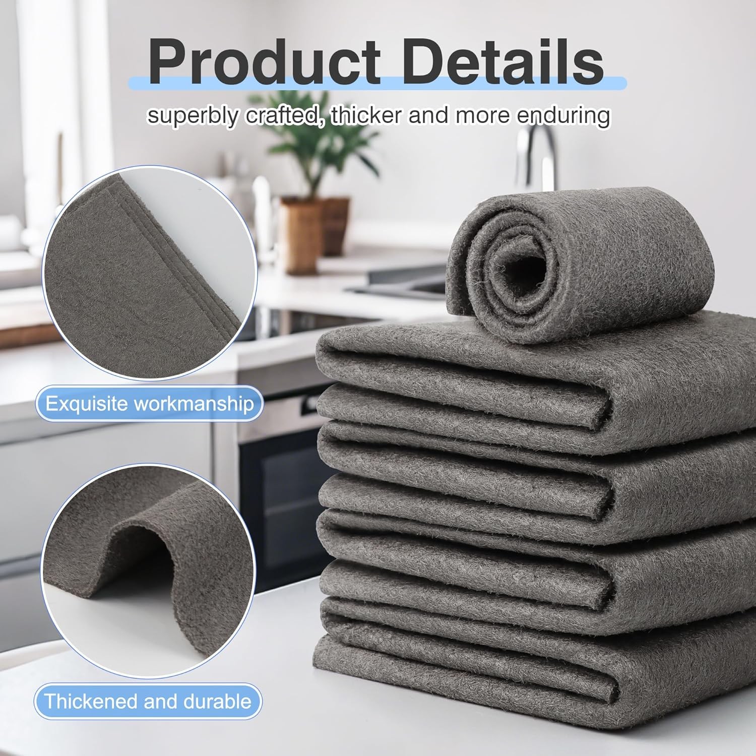 5/20x Thickened Magic Cleaning Cloth, Microfiber Cloth Reusable,Lint Free Cloth
