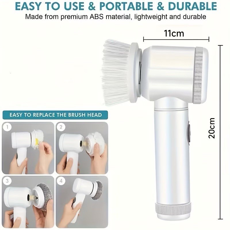Electric Spin Scrubber Cleaning Brush – Multi-Surface Cleaner for Home & Auto