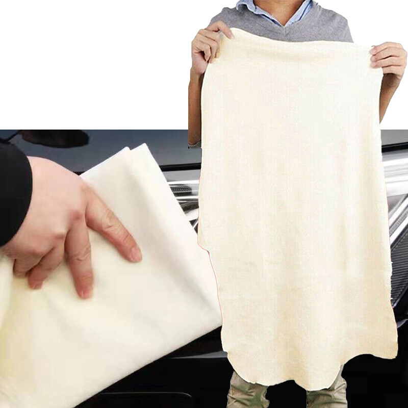 Natural Chamois Leather Car Cleaning Cloth Wash Drying Towel Absorbent Rag US