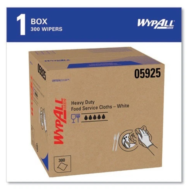 WypAll X70 Foodservice Towels, Kimfresh Antimicrobial, Unscented, White, 300/CT