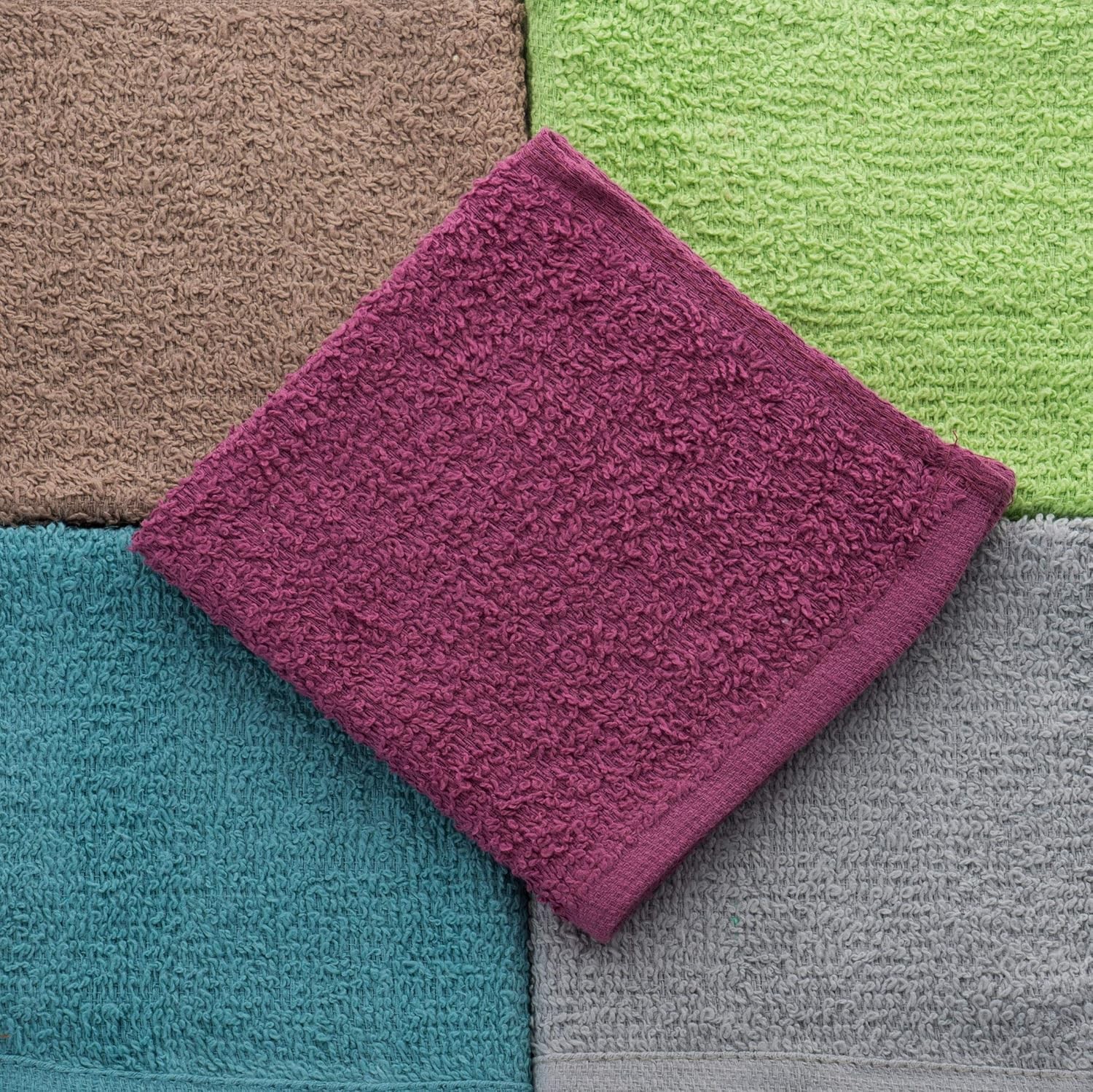 Simpli-Magic Cotton Wash Cloths 12″x12″ (50 Pack) – Highly Absorbent Soft Towels