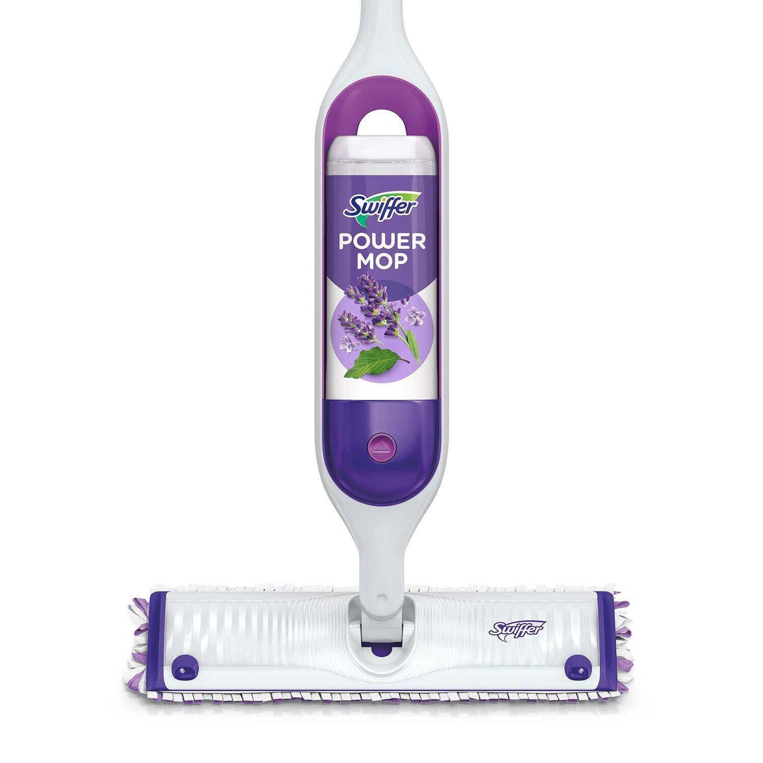 Swiffer PowerMop MultiSurface Mopping Kit Lavender 10 Pads/2 Cleaning Solutions