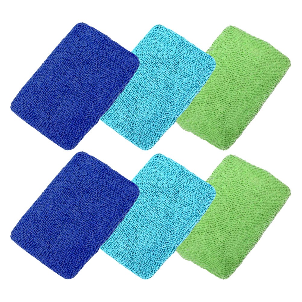6Pcs Durable Microfiber Towels for Automotive Window and Rearview Mirror Care