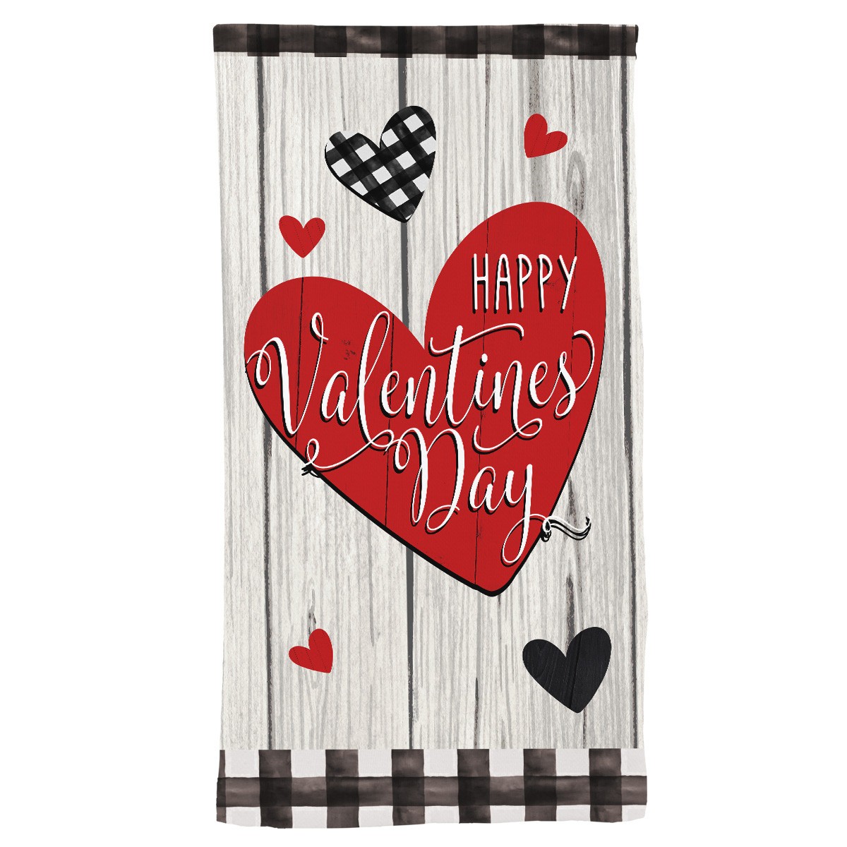 Briarwood Lane Checkered Valentine Cotton Hand Towel
