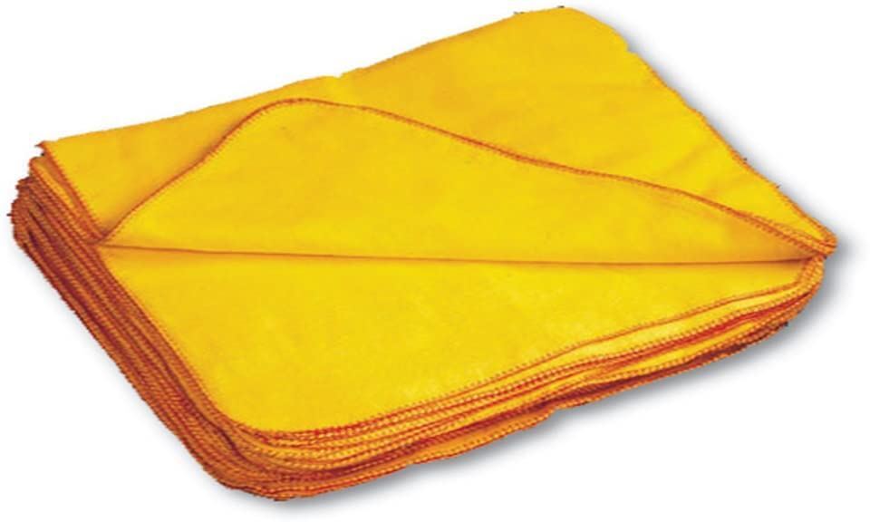 Set of 12, 100% Cotton Large Yellow Dusting Cloths, Captures 2X The Dust of a Re