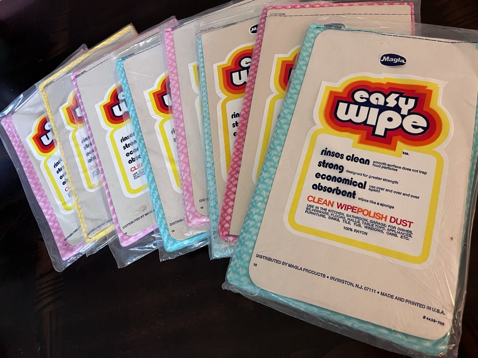 Vtg Lot of 8 Unopened Packages Easy Wipe Reusable Kitchen Cloths 10 In Each Pkg