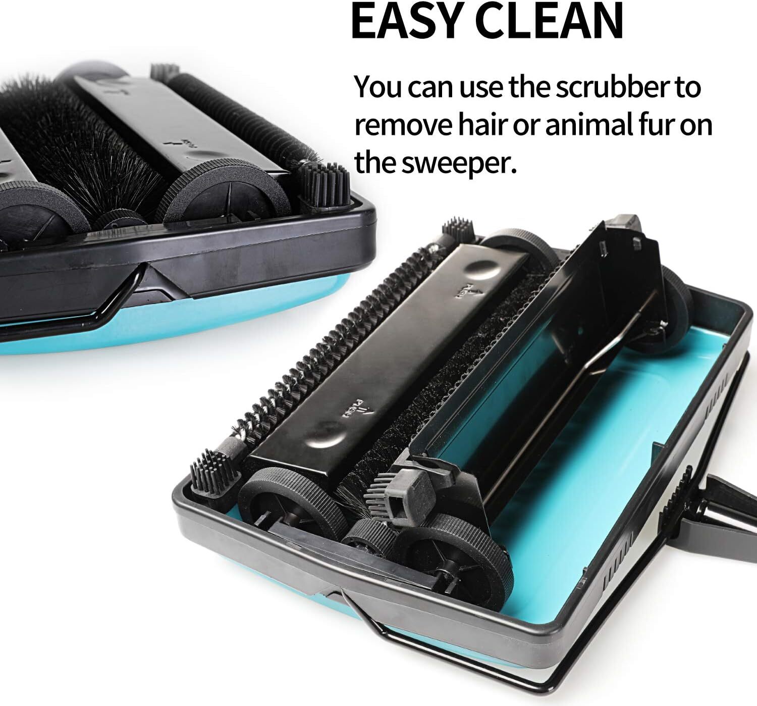 Carpet Sweeper Cleaner with Brush Blue