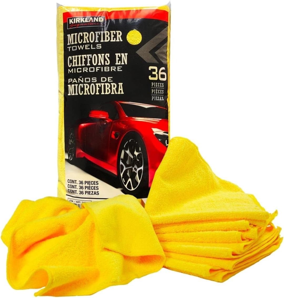 Kirkland Signature Ultra Plus Microfiber Towels Auto Home 16in x 16in – 36 Count