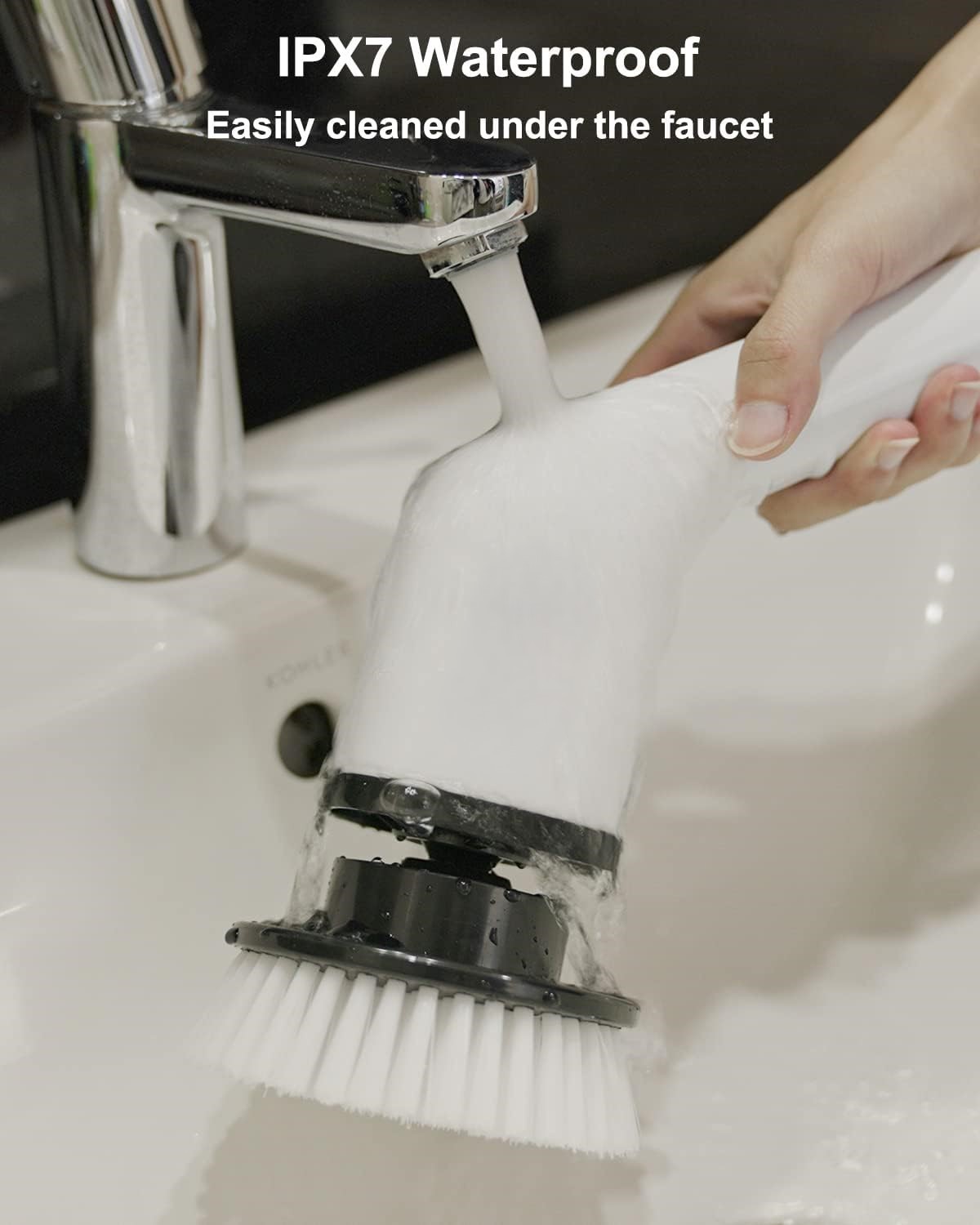 Electric Spin Scrubber, Cordless Cleaning Brush with 8 Replaceable Brush Heads