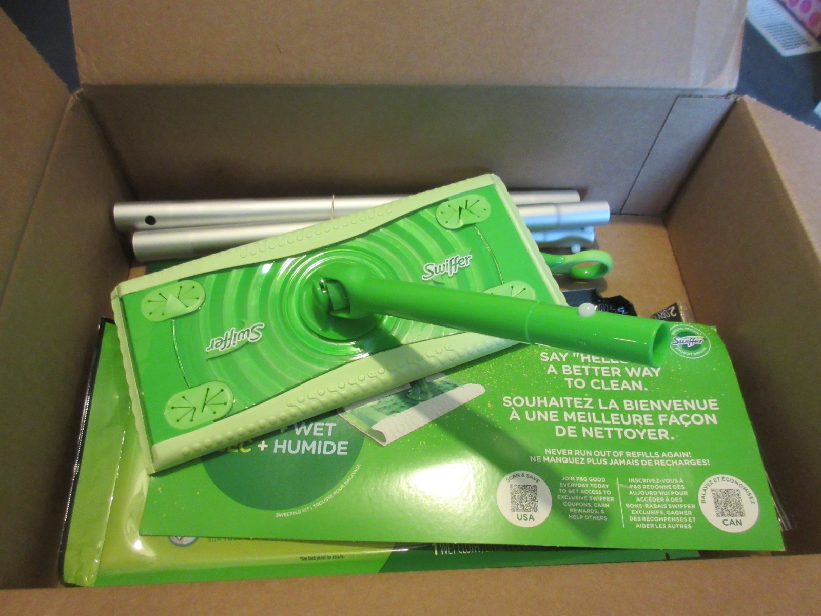 Swiffer Sweep + Mop,Broom & Mop Alternative,Dry & Wet Floor Cleaner,Fresh Scent