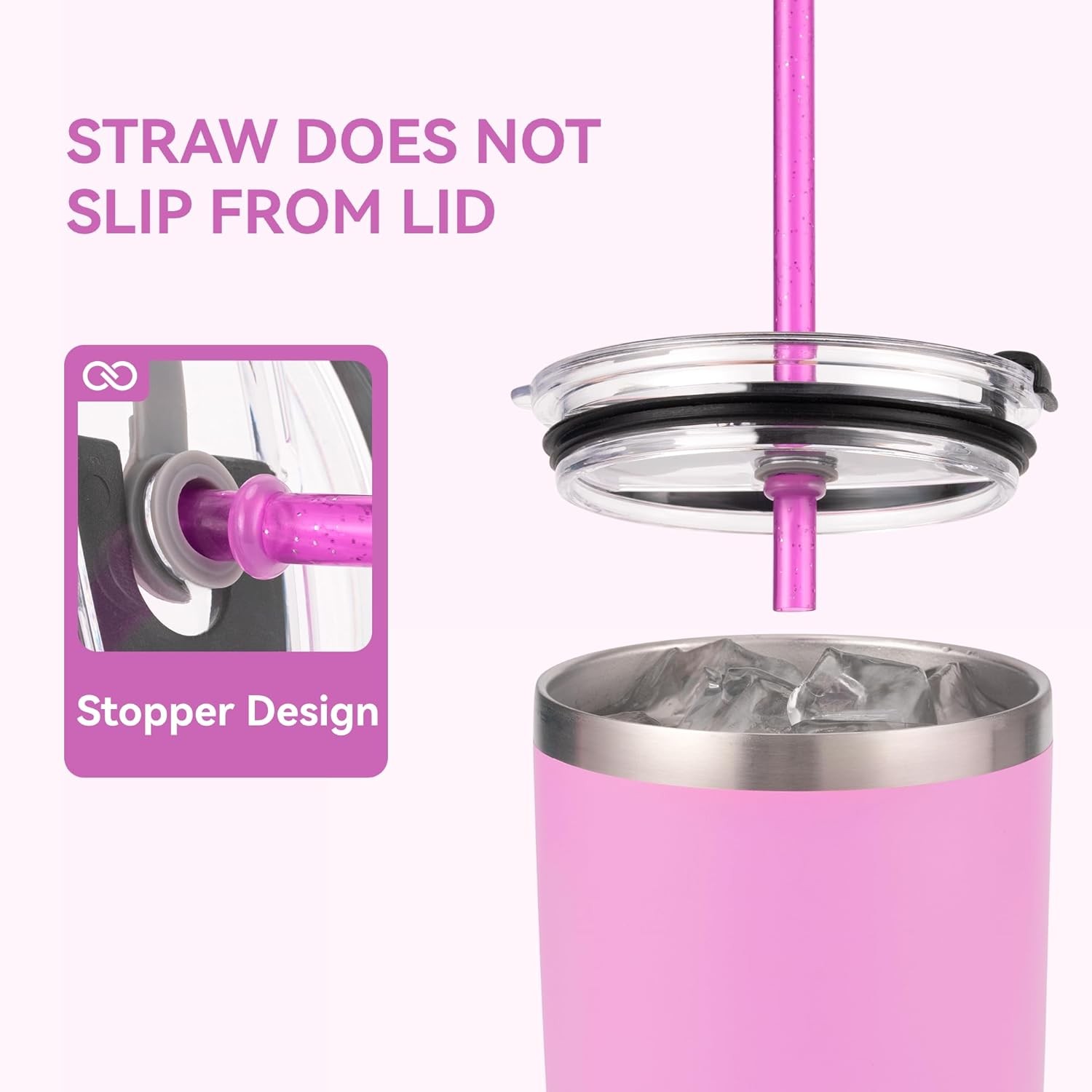 9″ Straws Replacemen Fit for Stanley 16 oz 20 oz Tumblers,Short Drinking Straw