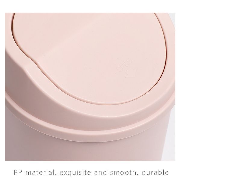 Modern Mini Dustbin Solid Color Desktop Plastic School Office Accessories Kawaii