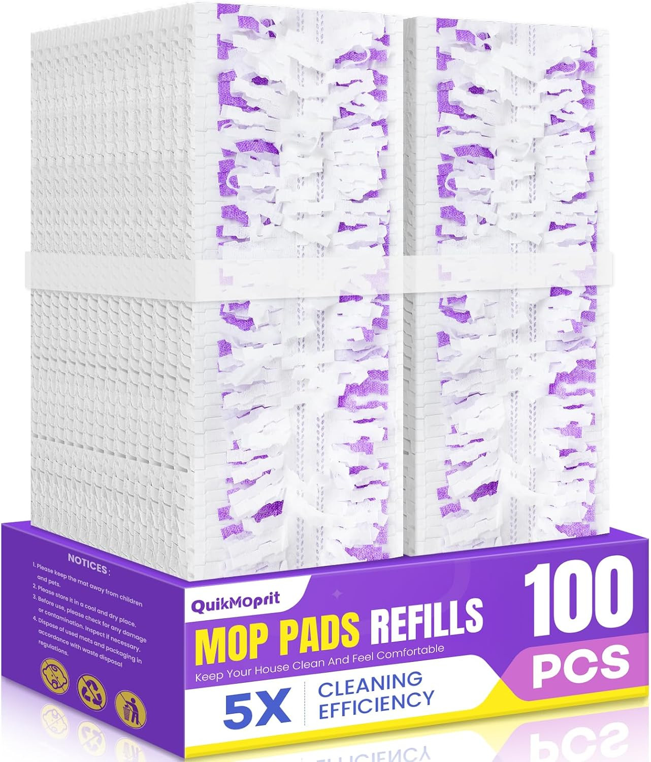 100 Pcs Power Mop Pads for Swiffer Powermop 500+ Strips Multi-Surface Refill