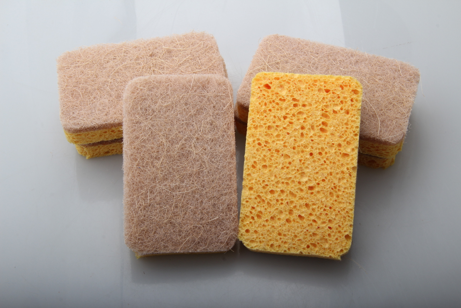ST 6 /12PCS Natural Scrub Sponge Scouring Pad Sisal Plant Based Sponge Scrubber