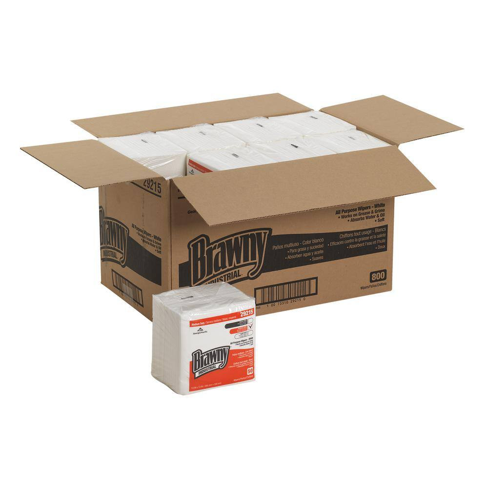 Medium Duty Airlaid Quarter-Fold Wipers, 13 In. X 13 In., 50/Pack, 16/Carton