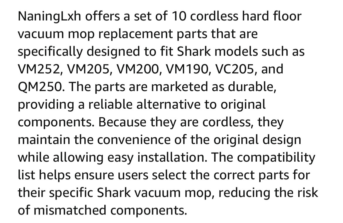 Mop Pad Refills Compatible with Shark Vacmop VMP30 VM252 VM250 VM200 open box