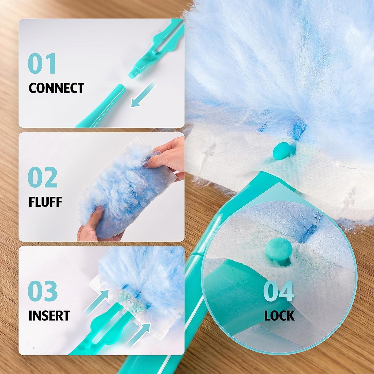 Microfiber Duster Refill Replacement for Multi Surface Home Dust Cleaning Use