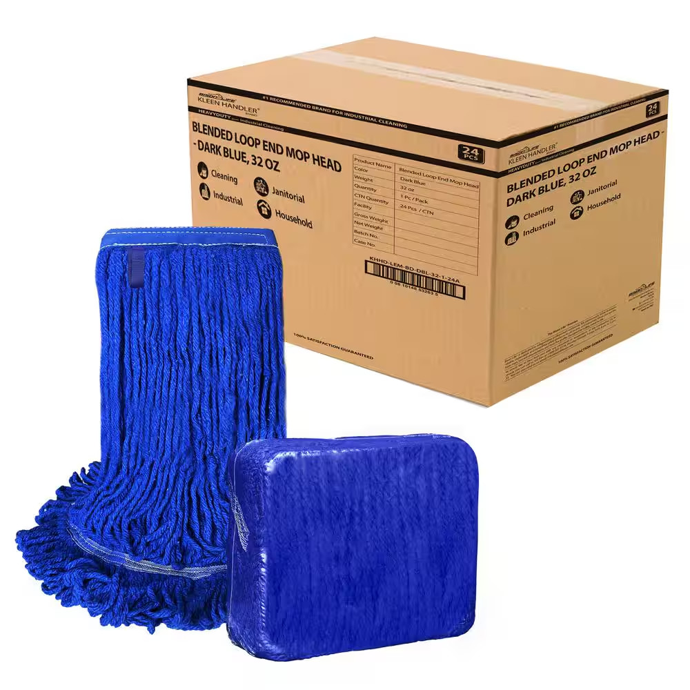5 In. Loop End Commercial String Mop Blended Mop Head Replacement Refill 32 Oz.