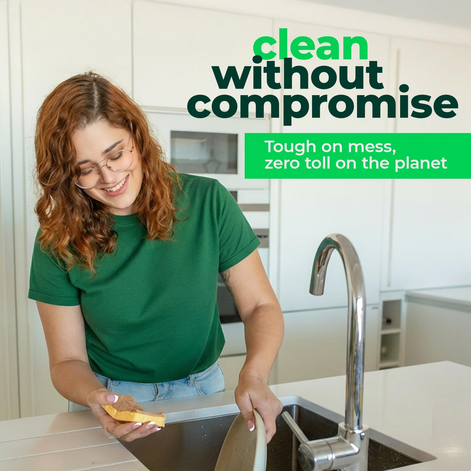 Biodegradable Kitchen Sponges – Natural Cellulose, Eco-Friendly, Compostable …