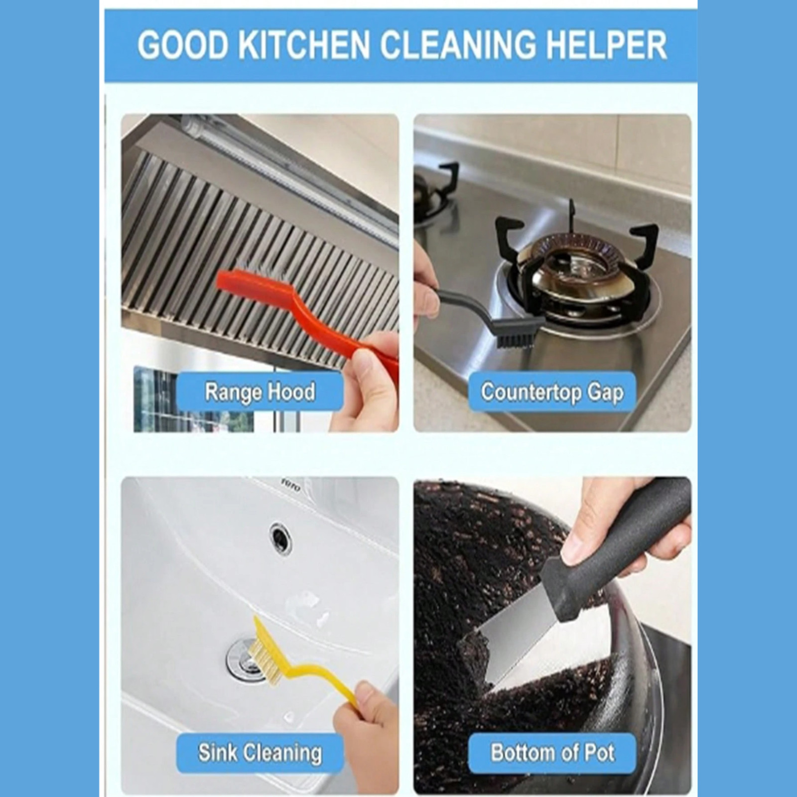 Gap Cleaning Brush Hard Bristle Crevice Brush For Kitchen House Cleaning Scrub