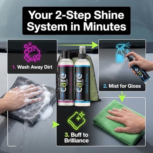 Travel Kit, Automotive Car Accessories and Cleaning Supplies, 4-Piece Set with