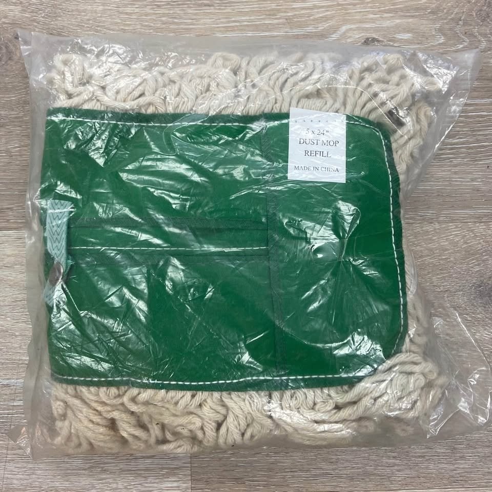 Brand New Set of 2 for $10 Dust Mop Head Replacements Refills 24” x 5”