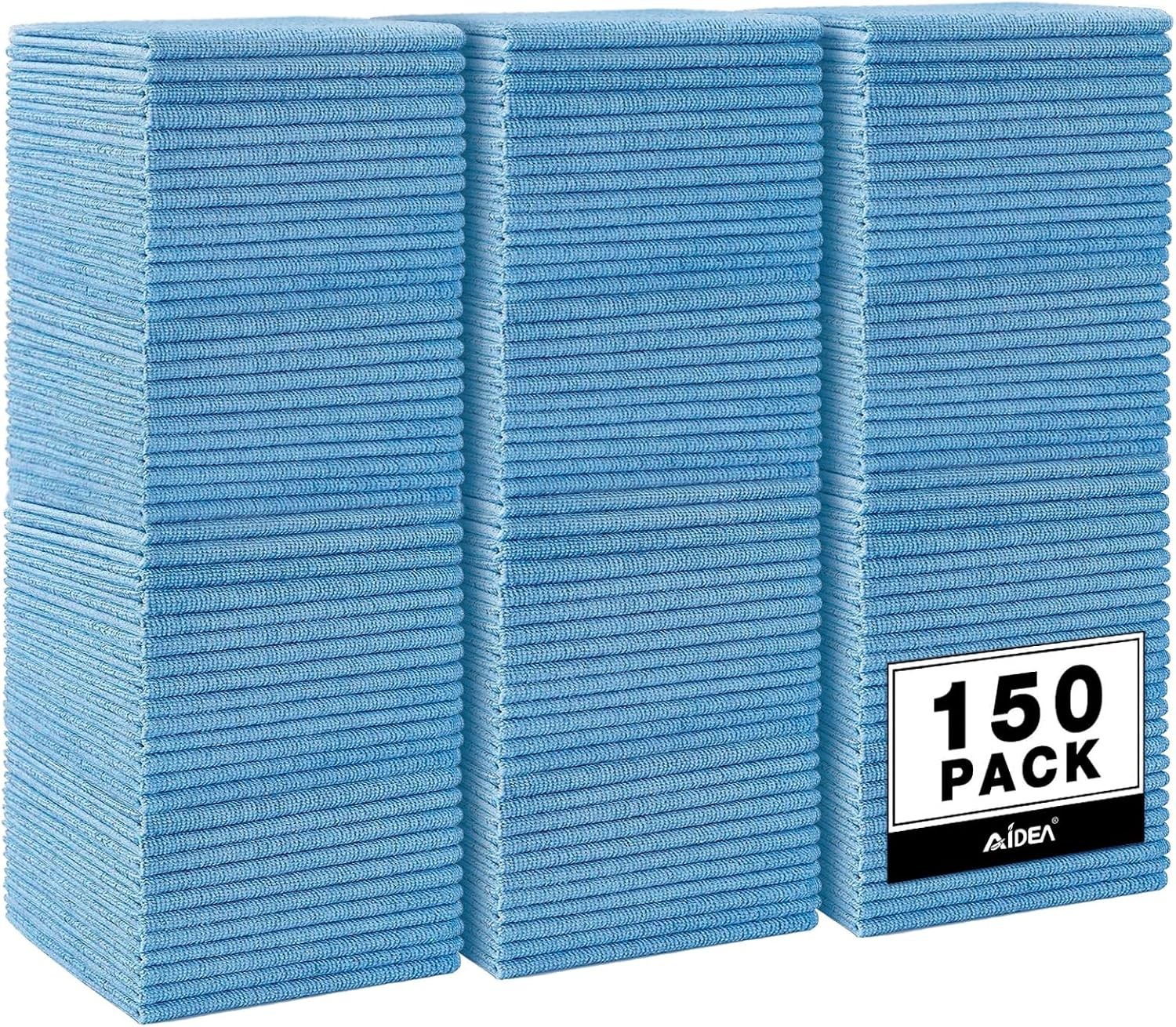 Bulk Microfiber Towels 150 Pack – Lint-Free Cleaning Cloth