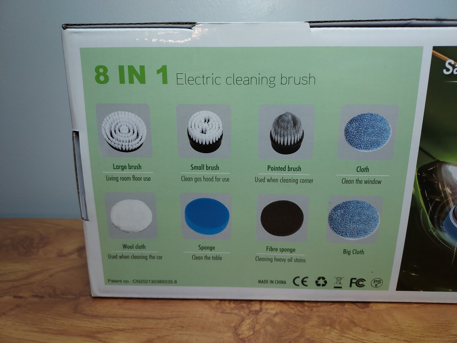 8 IN 1 Cordless Electric Cleaning Brush Spin Scrubber ANS-8050 Rechargeable