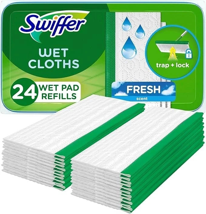 Swiffer Sweep + Mop Wet Pads Refill 24 Count Multi-Surface Floor Wipes