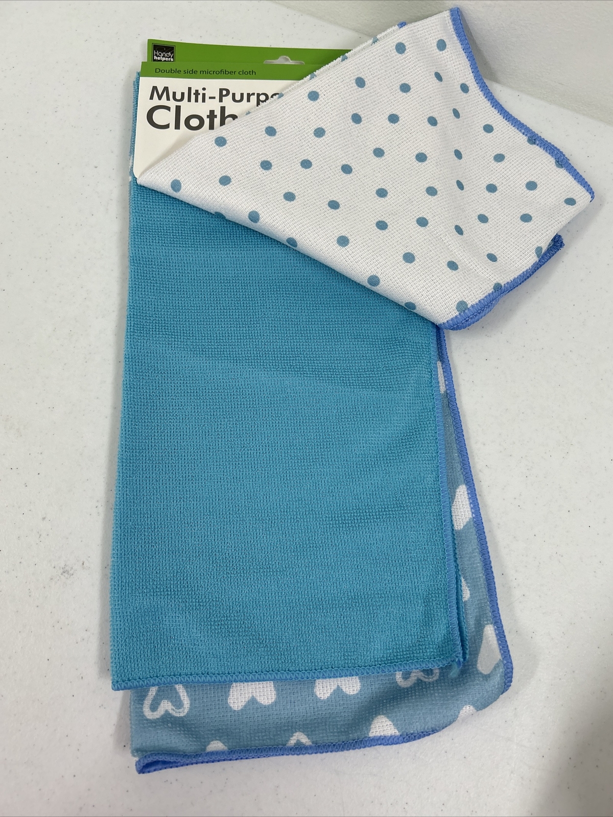 Lot Of 2 Handy Helpers 4 Pack Multi-Purpose Microfiber Cloths Size 15”X18” NEW