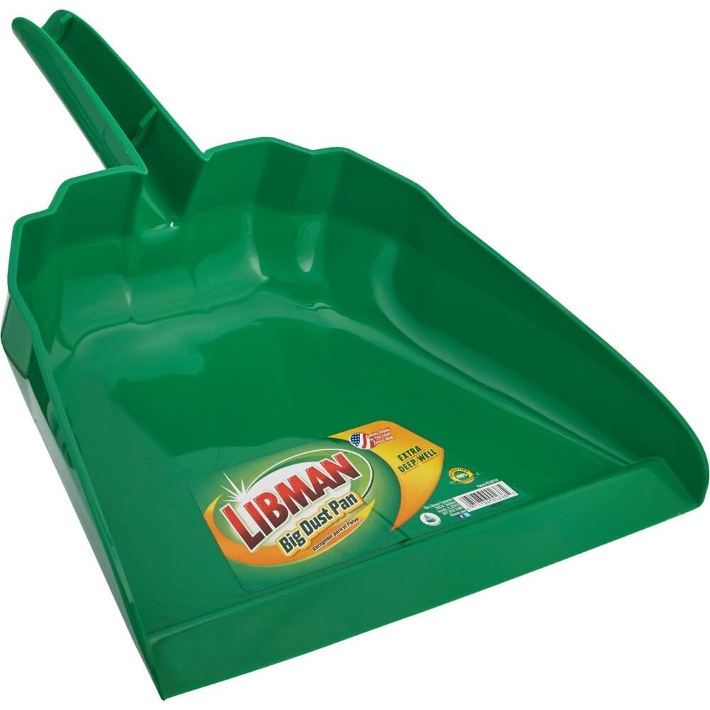 Libman 238 Big Dust Pan, 13″ Wide Opening 0.6, Green
