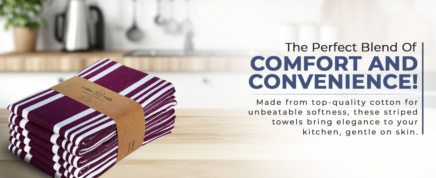 Kitchen Towels 100% Cotton Dish Towels for Kitchen (Set of 3)20”x30” Dish Cloths