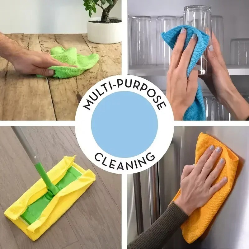 Microfiber Cleaning Cloth Set of Towels Rag Car Polishing Detailing No-Scratch